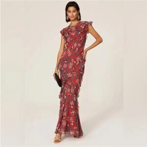 Saloni Tamara B Gown in Ruby Jungle Monkey size 4